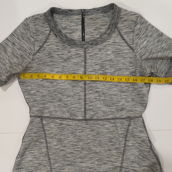 Athleta En Route Ponte Gray Knit Shortsleeve Dress - Women's Medium Casual Comfy - Picture 15 of 16